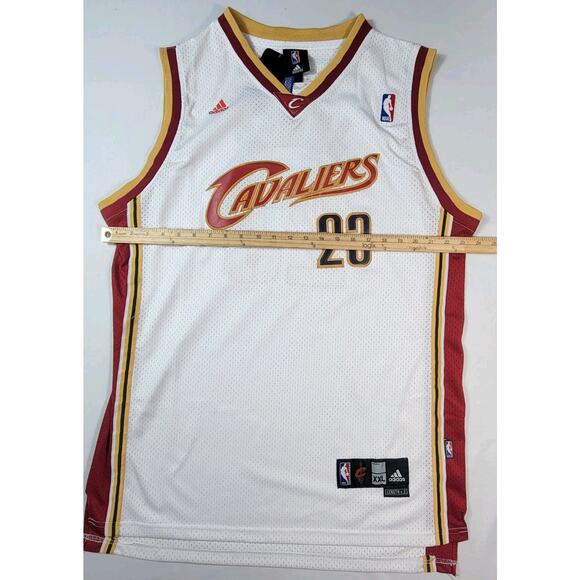 Adidas NBA LeBron James #23 Cleveland Cavaliers Jersey Men’s XXL White Wine Gold - Picture 4 of 7